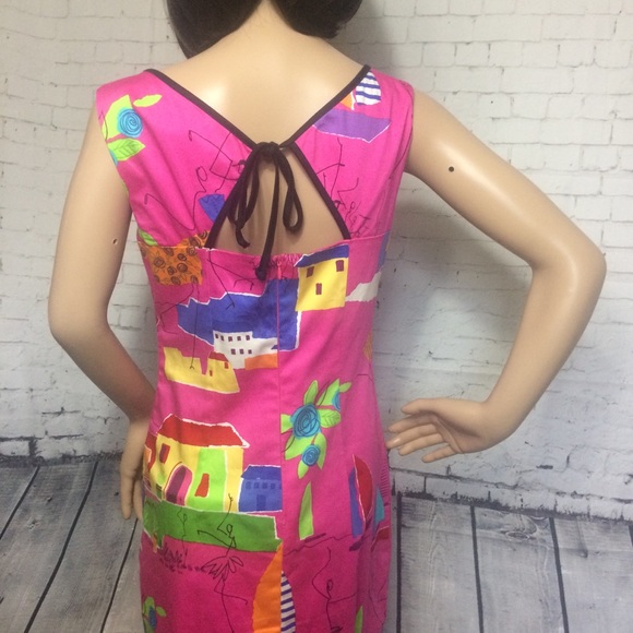 Tropical Sailboats Keyhole Dress - Picture 4 of 6